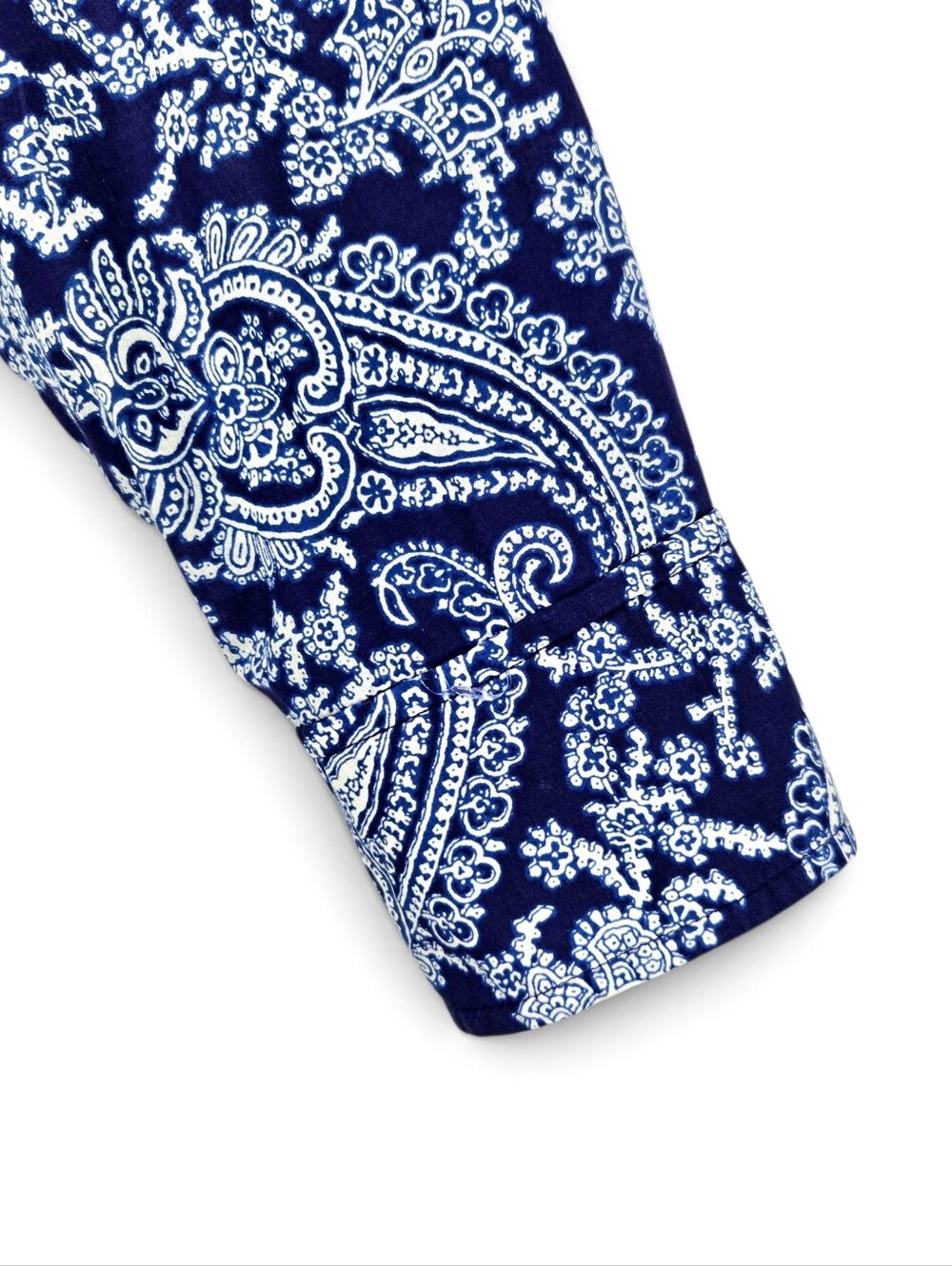 J. Crew Paisley Print button down shirt. Blue/white. Size Large - Picture 5 of 12